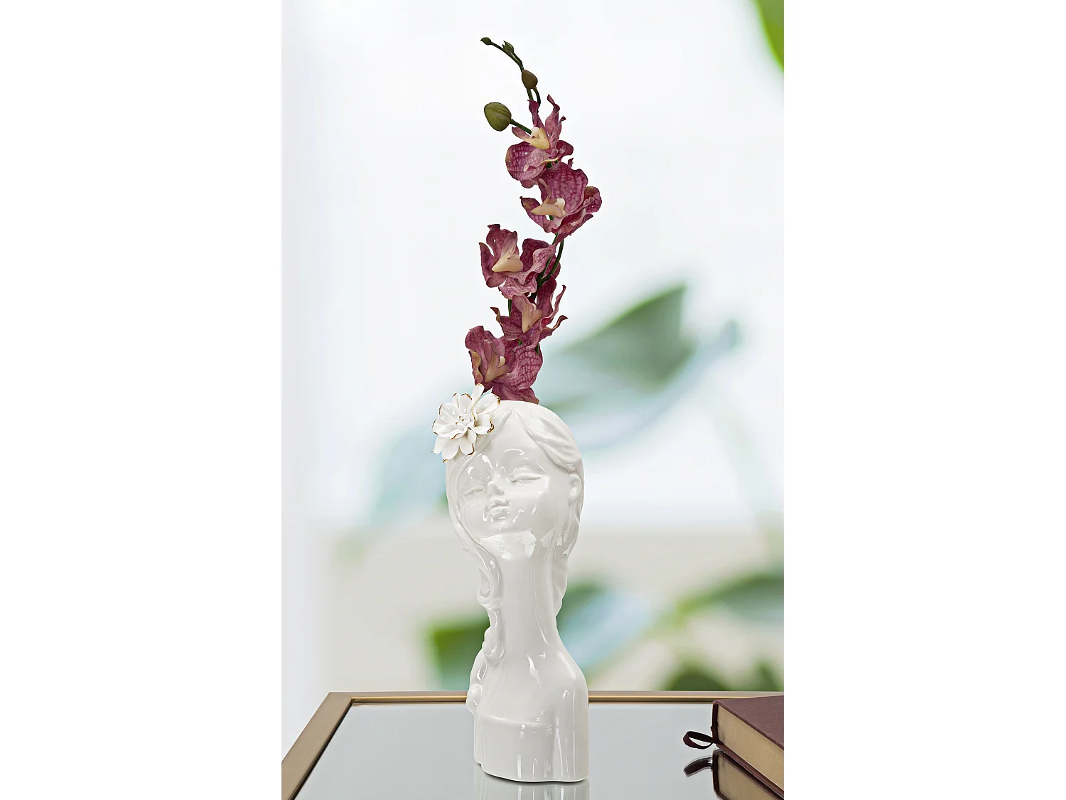 Vase Déco en Porcelaine "Young Lady" 24cm Blanc