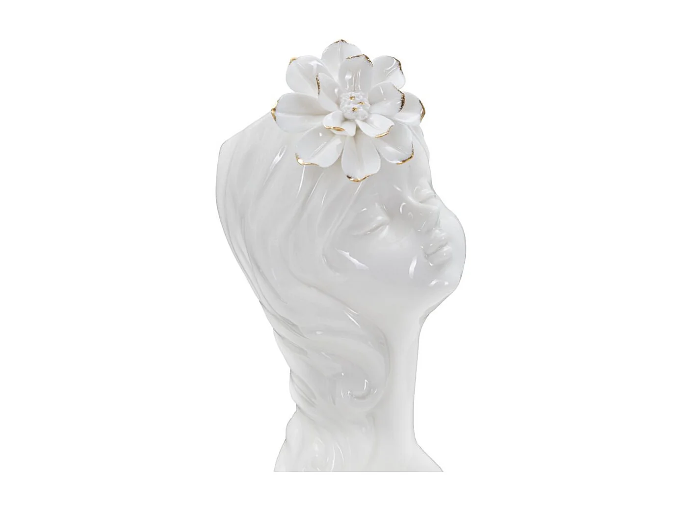 Vase Déco en Porcelaine "Young Lady" 24cm Blanc