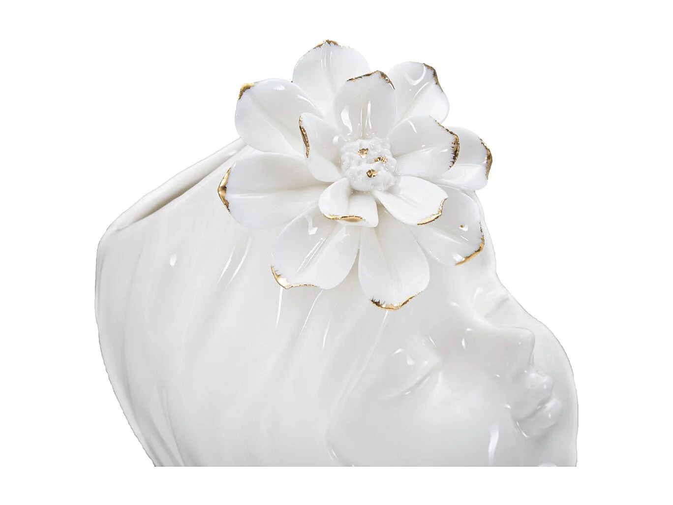 Vase Déco en Porcelaine "Young Lady" 24cm Blanc