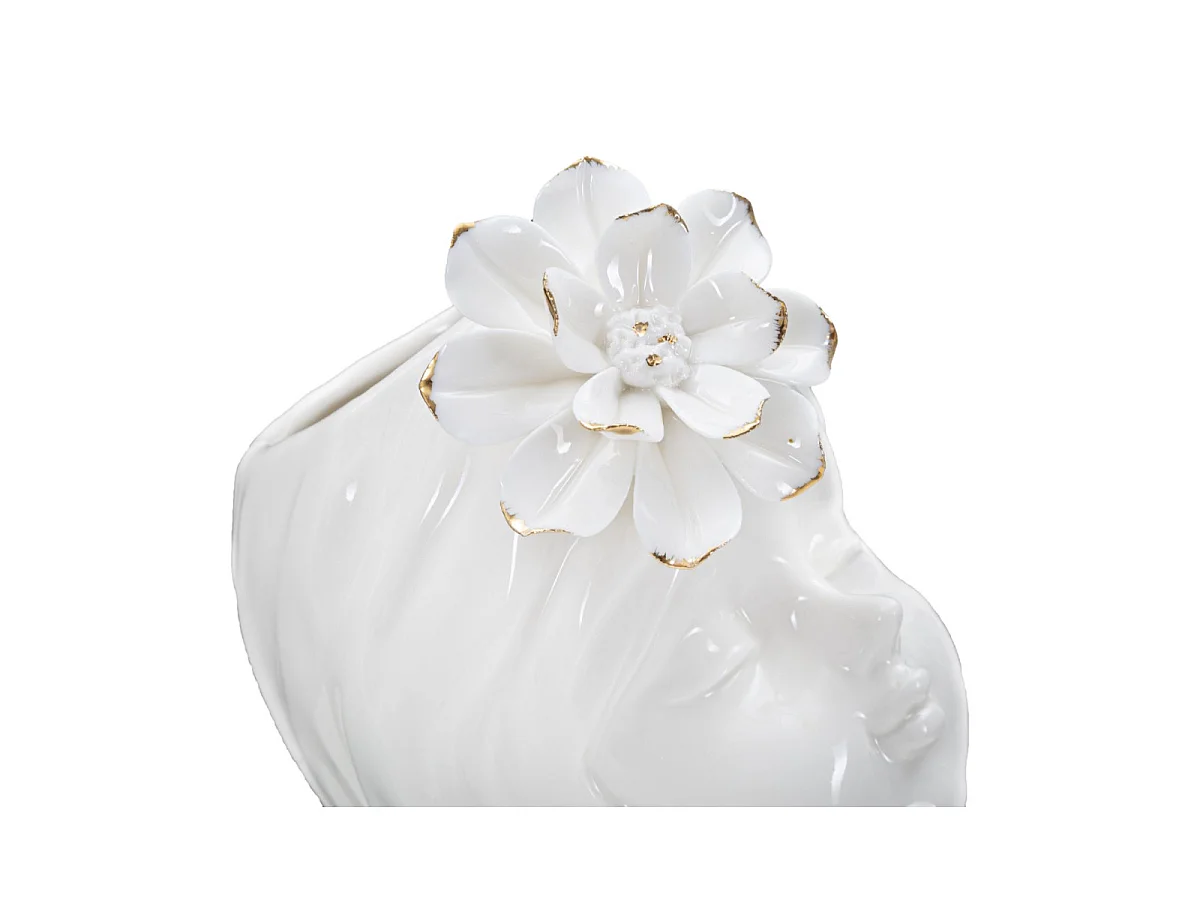Vase Déco en Porcelaine "Young Lady" 24cm Blanc