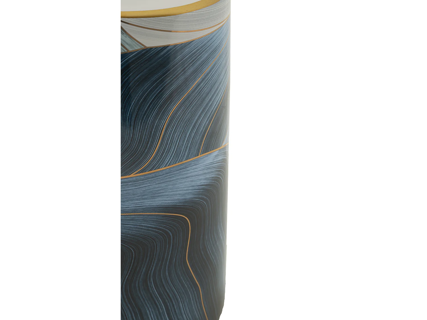 Vaso in ceramica blu con coperchio Ø cm 14x40