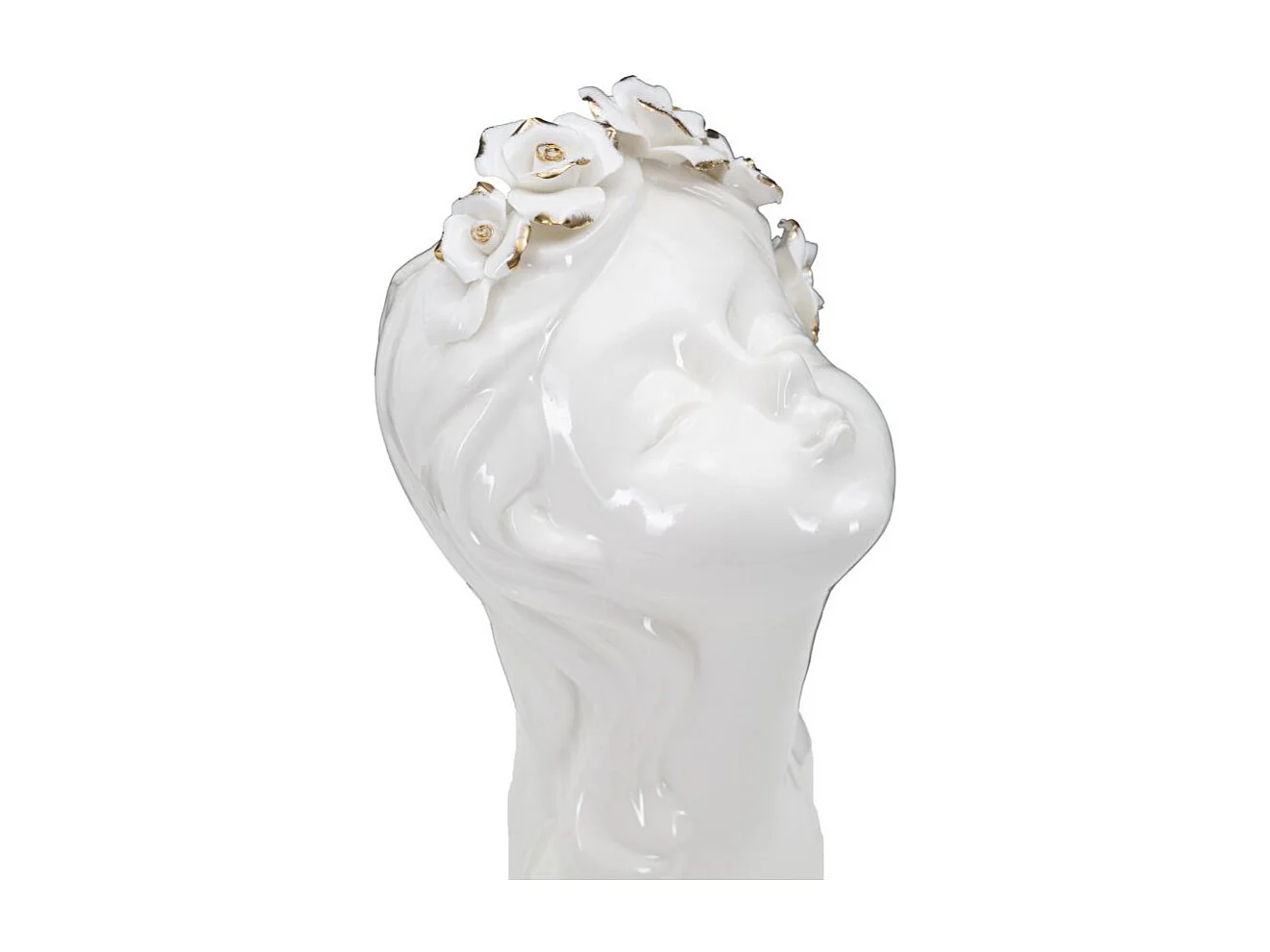 Witte porseleinen vaas 10x14x26 cm