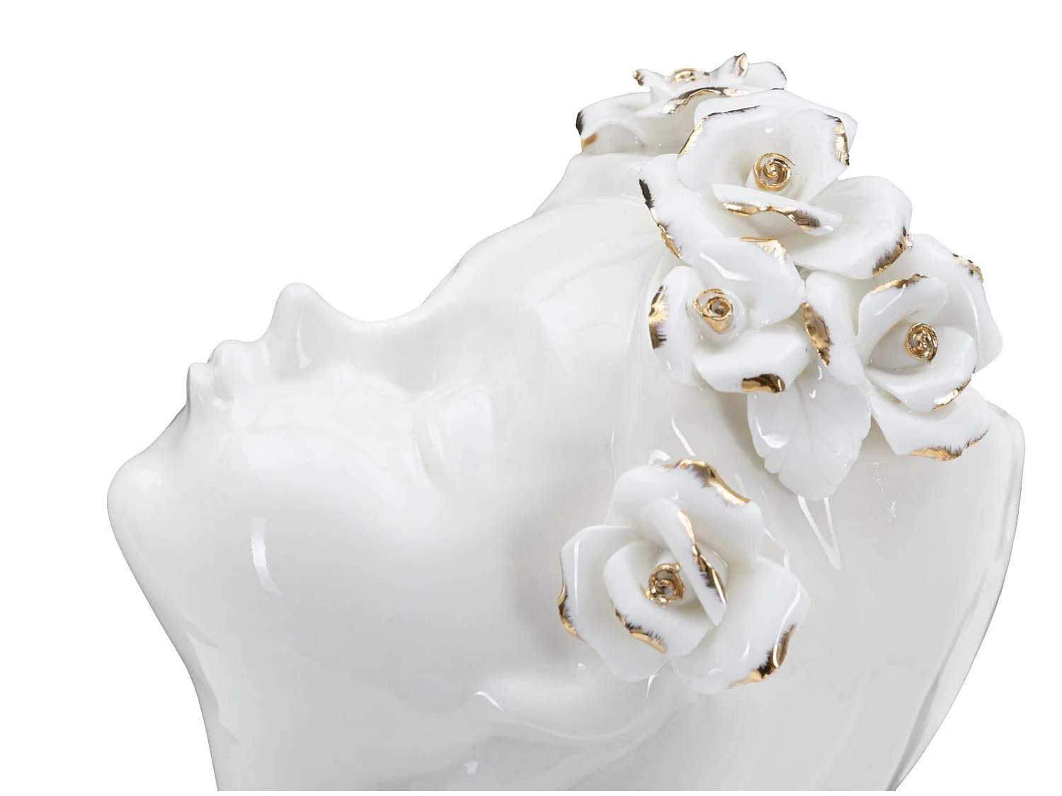 Vase aus Porzellan weiß 10x14x26 cm