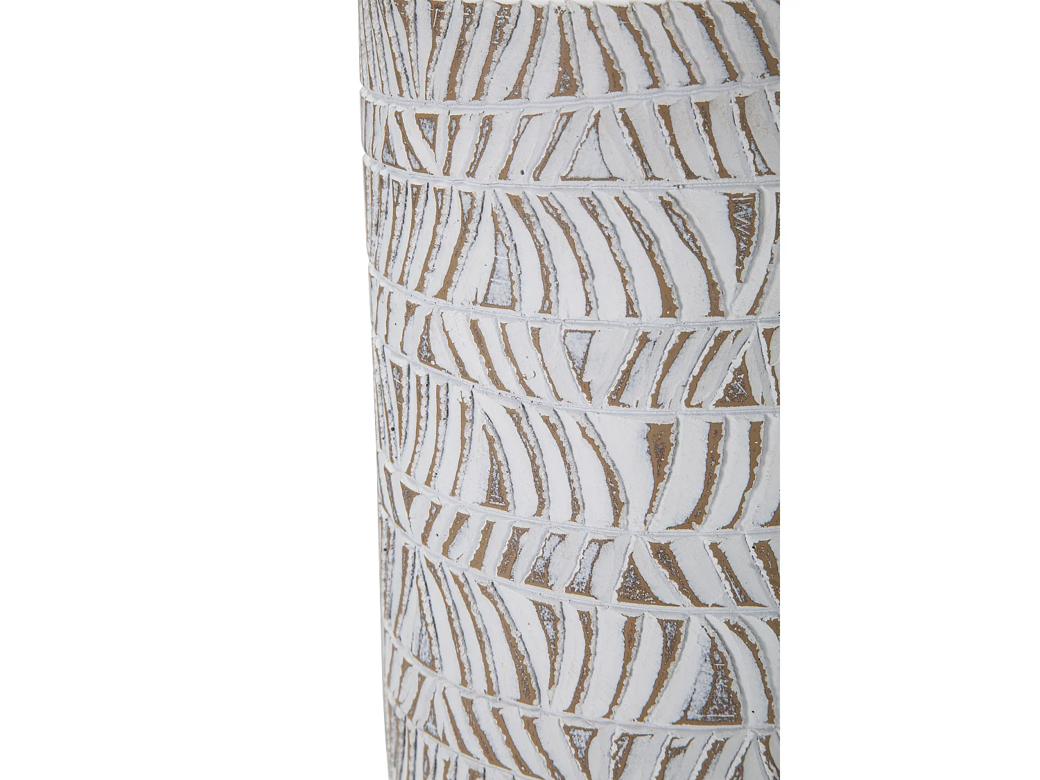 Vase Bouteille Abstrait "Nairobi" 49cm Blanc