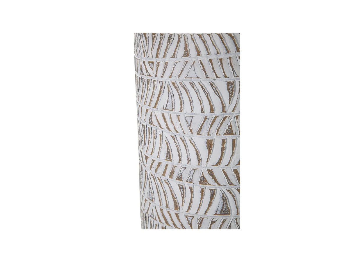 Vase Bouteille Abstrait "Nairobi" 49cm Blanc
