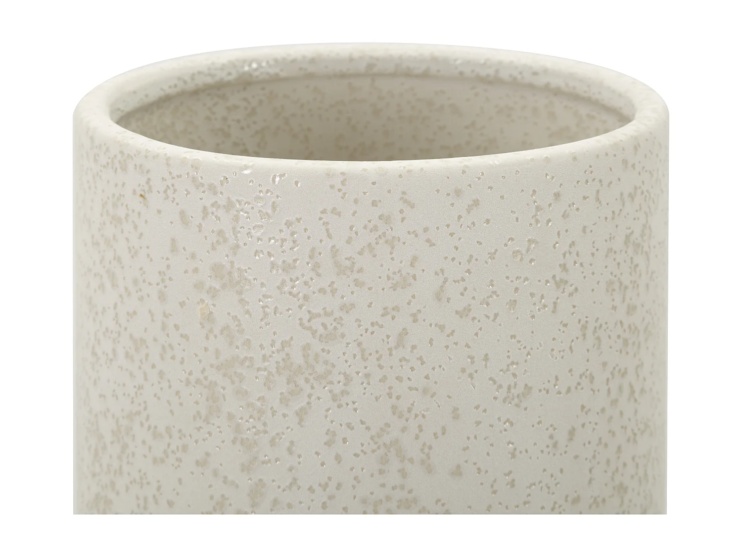 Vase Cylindrique en Céramique "Bubbles" 28cm Crème