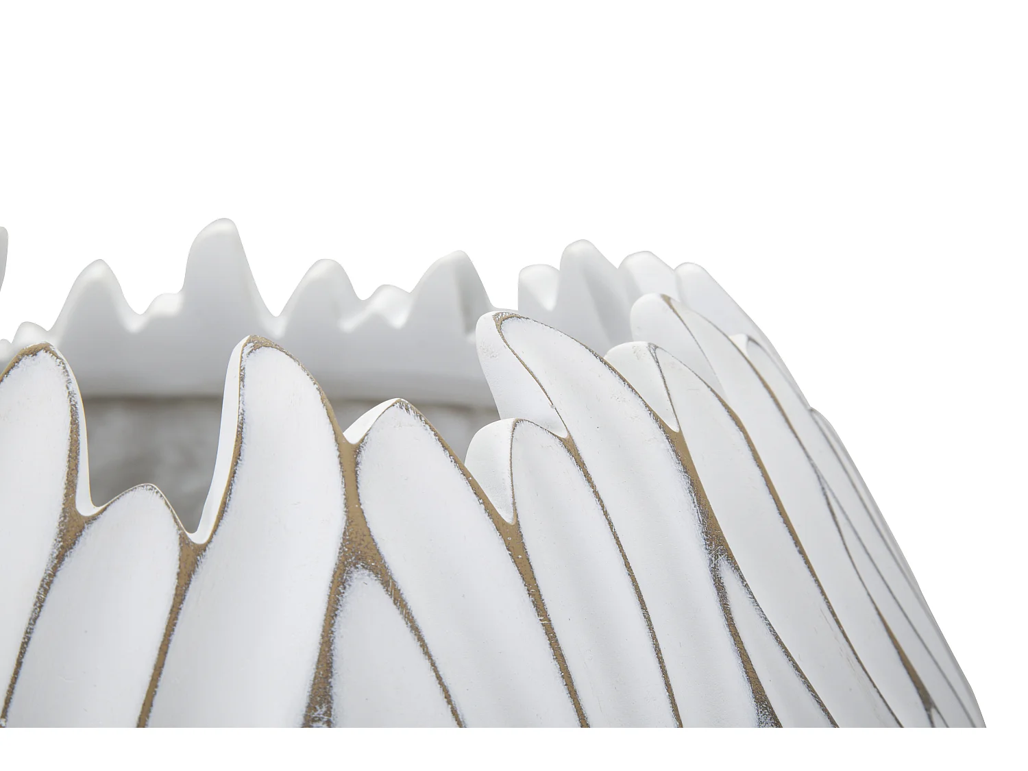 Cache-Pot Design en Relief "Honduras" 40cm Blanc