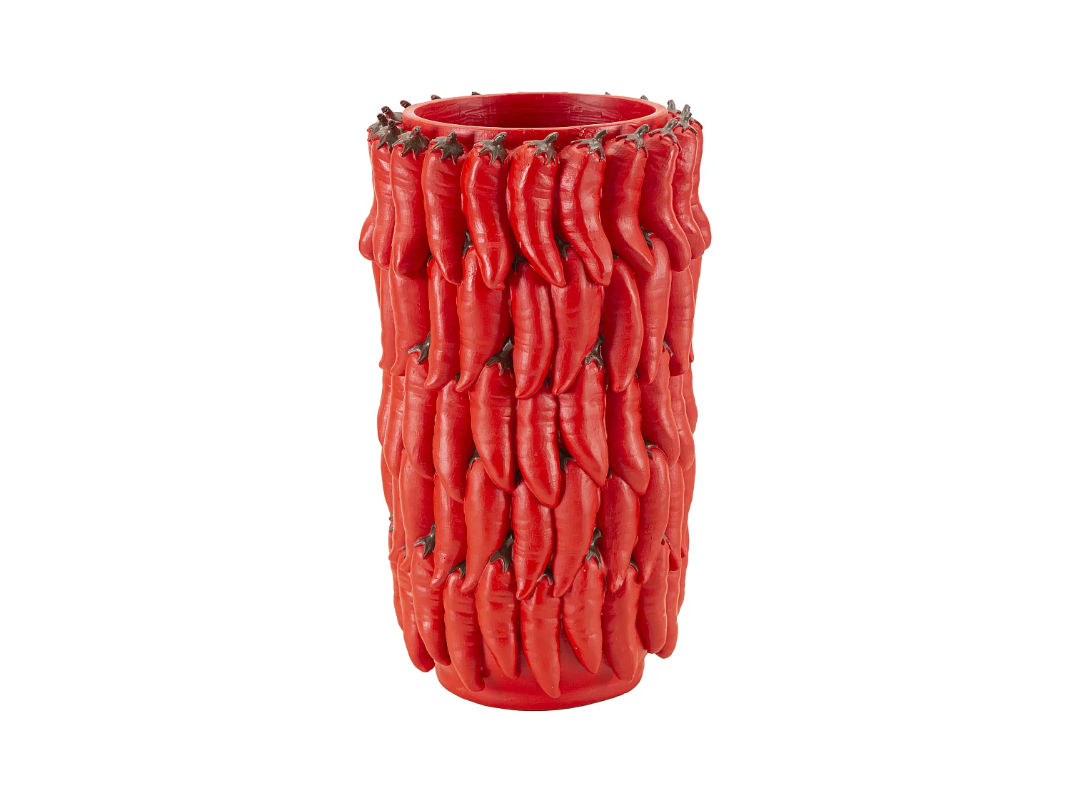 Vase Chili en Résine - Forme de Piments Colorés, Ø 20 x 34 cm, Rouge