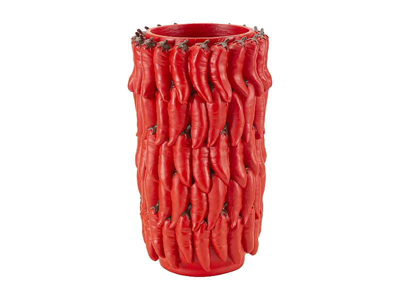Vase Déco Piments "Chili" 34cm Rouge
