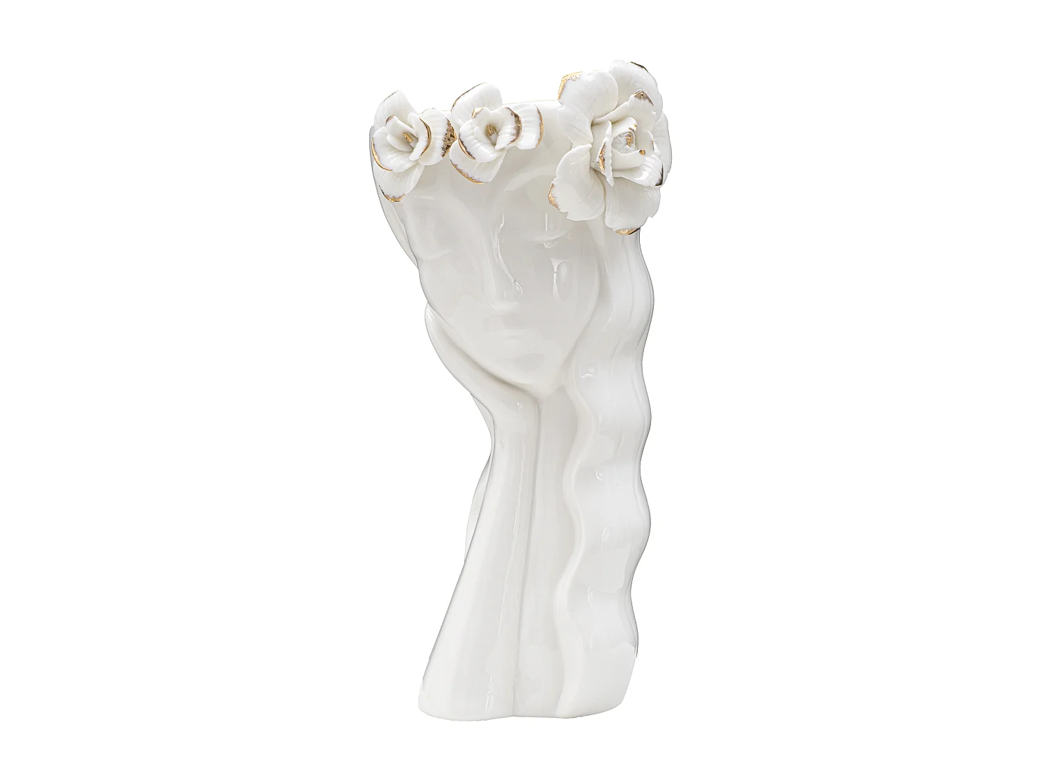 Vase Déco en Porcelaine "Woman Cute" 29cm Blanc
