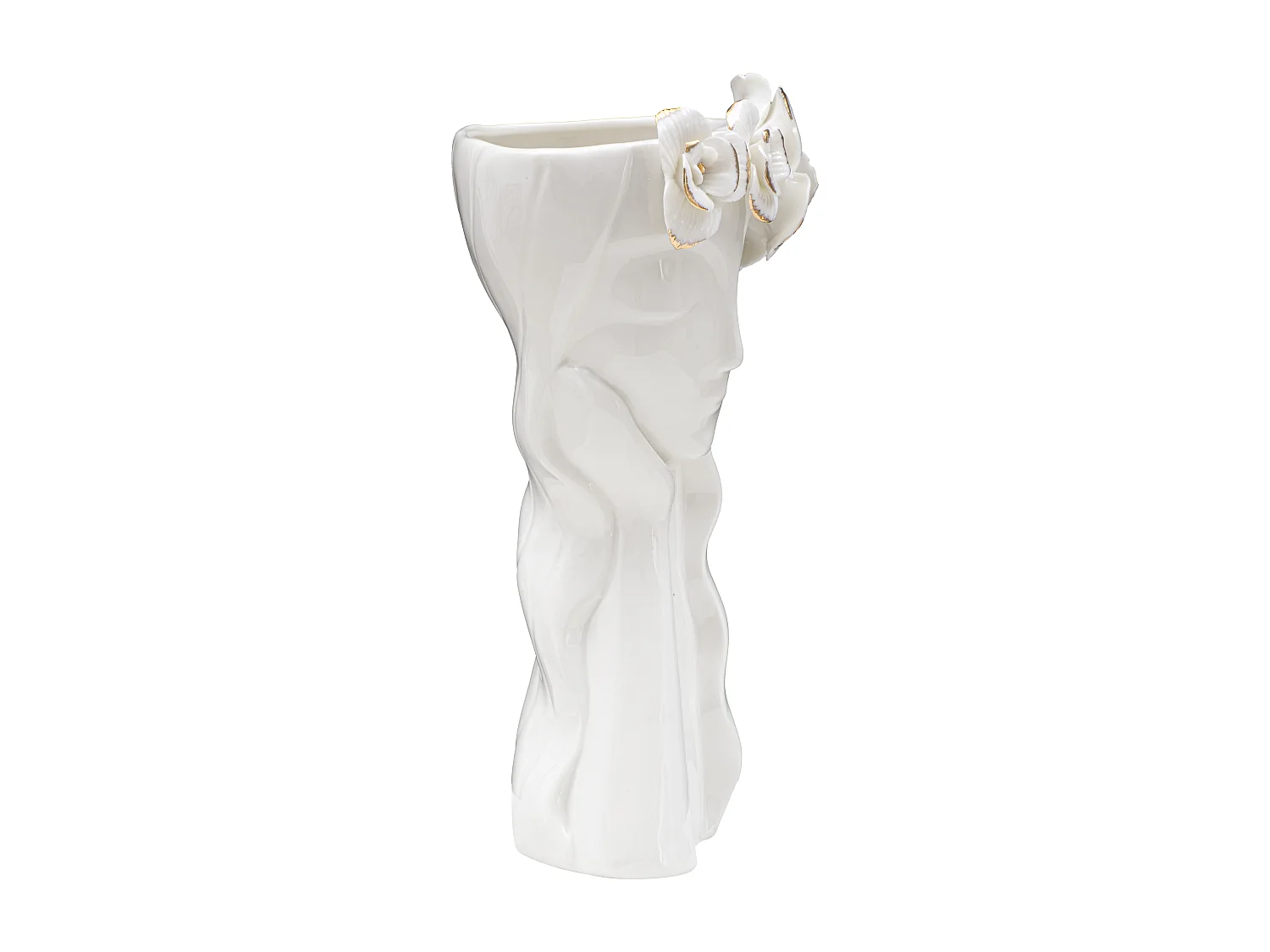 Vase Déco en Porcelaine "Woman Cute" 29cm Blanc