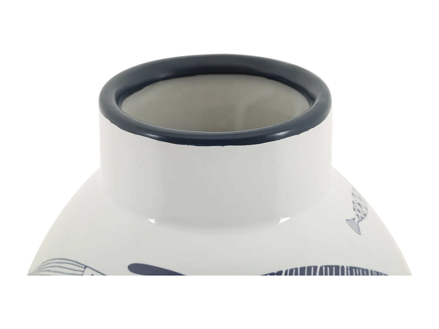 Vase Déco en Céramique "Poissons" 31cm Multicolore