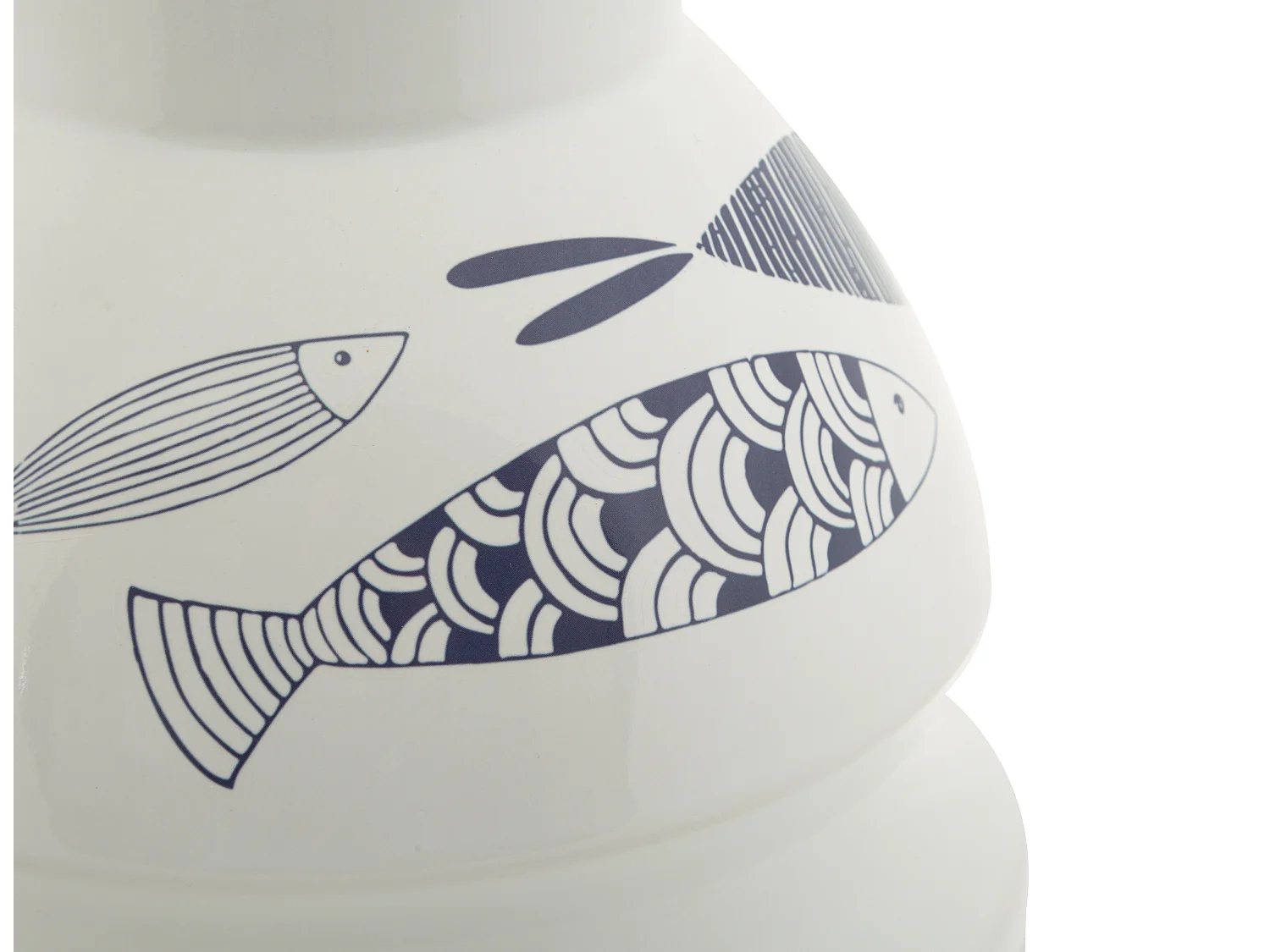 Vase Déco en Céramique "Poissons" 31cm Multicolore