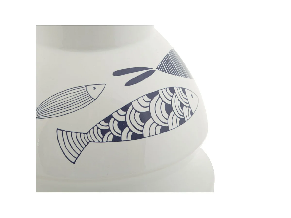 Vase Déco en Céramique "Poissons" 31cm Multicolore
