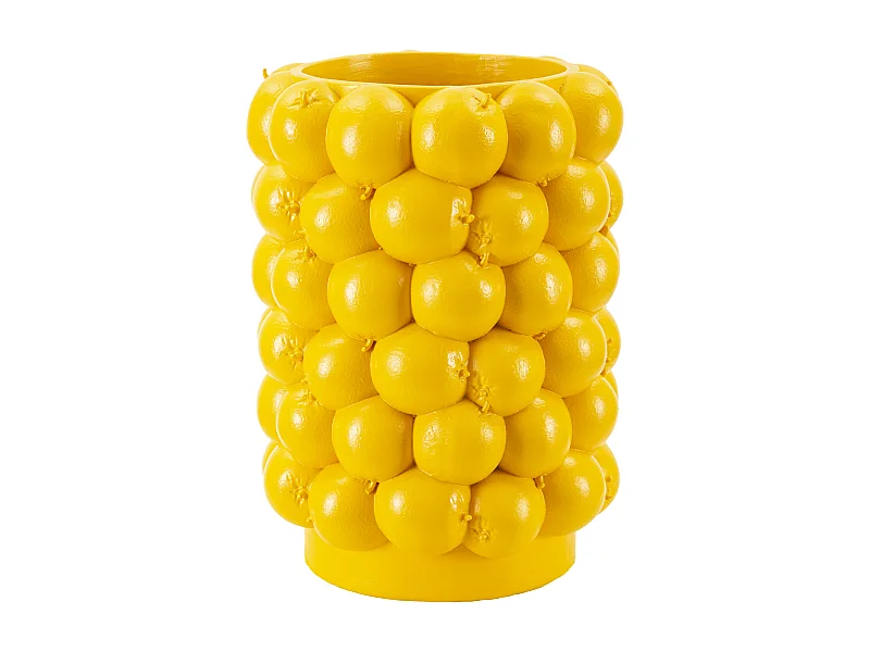 Vase Déco Fruits "Citrons" 28cm Jaune