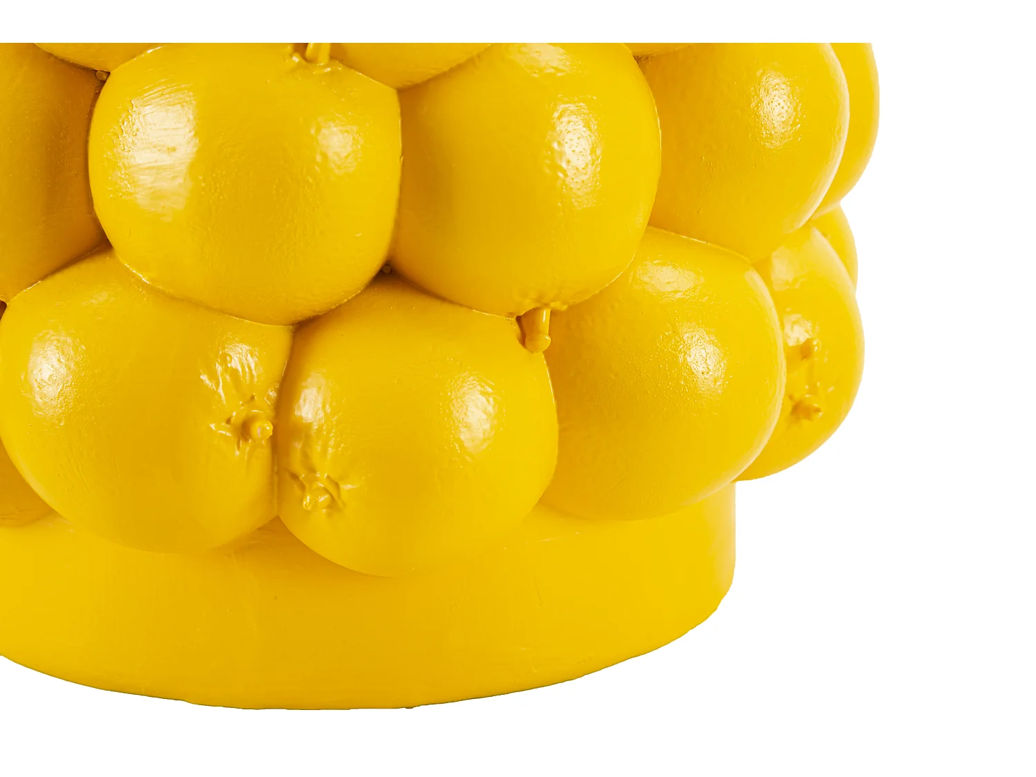 Vaso in resina giallo composto da limoni Ø cm 21x28