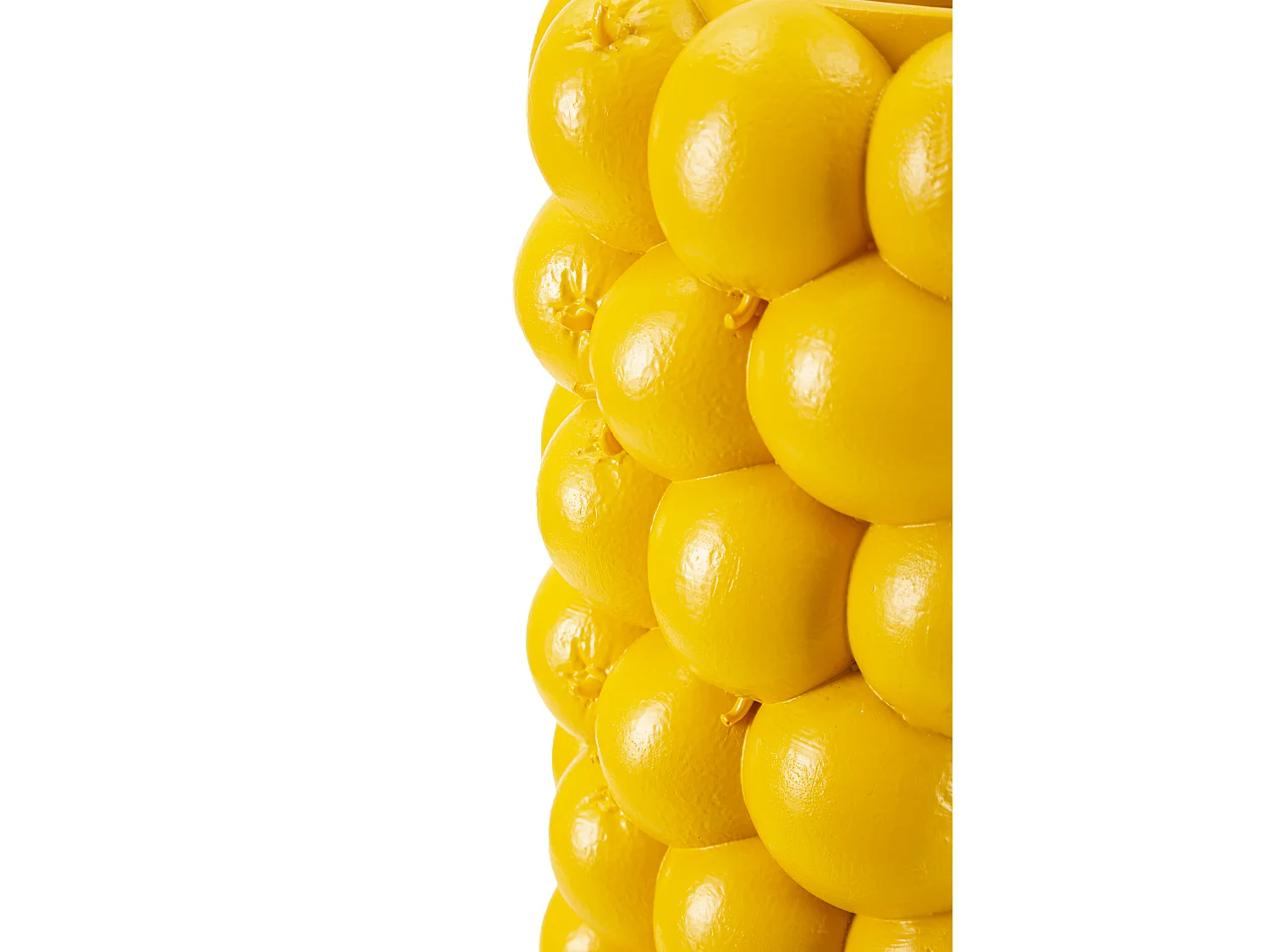 Vase Déco Fruits "Citrons" 28cm Jaune