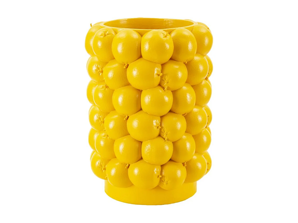 Vase Déco Fruits "Citrons" 28cm Jaune