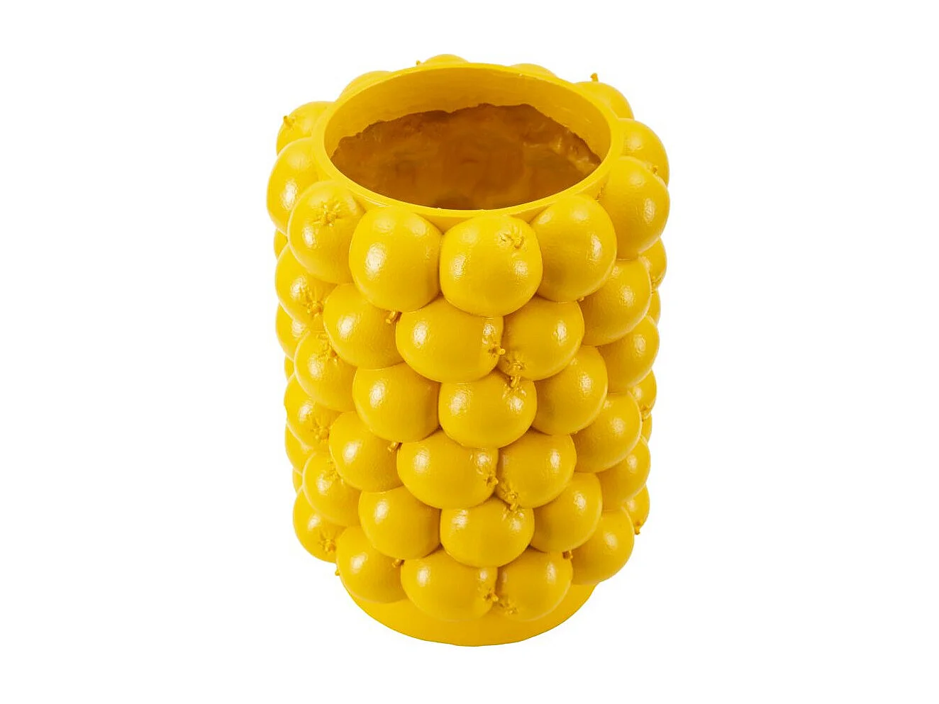 Vase Déco Fruits "Citrons" 28cm Jaune