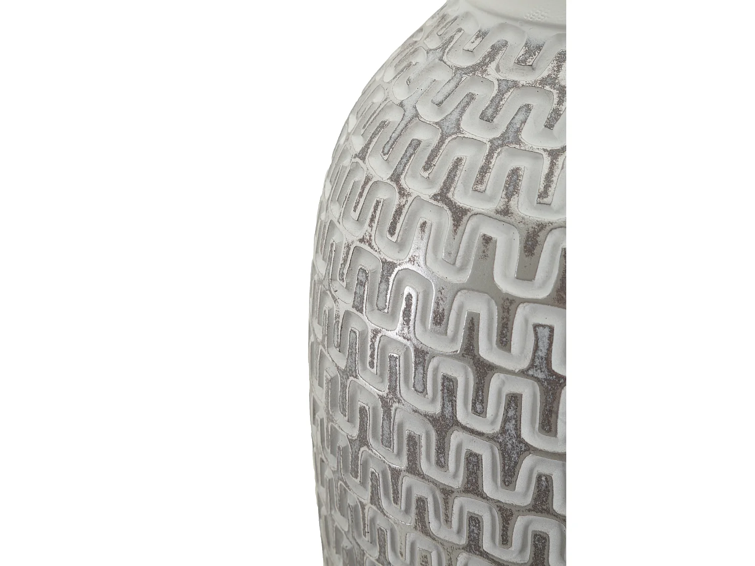 Vase Déco en Résine "Wave" 43cm Blanc