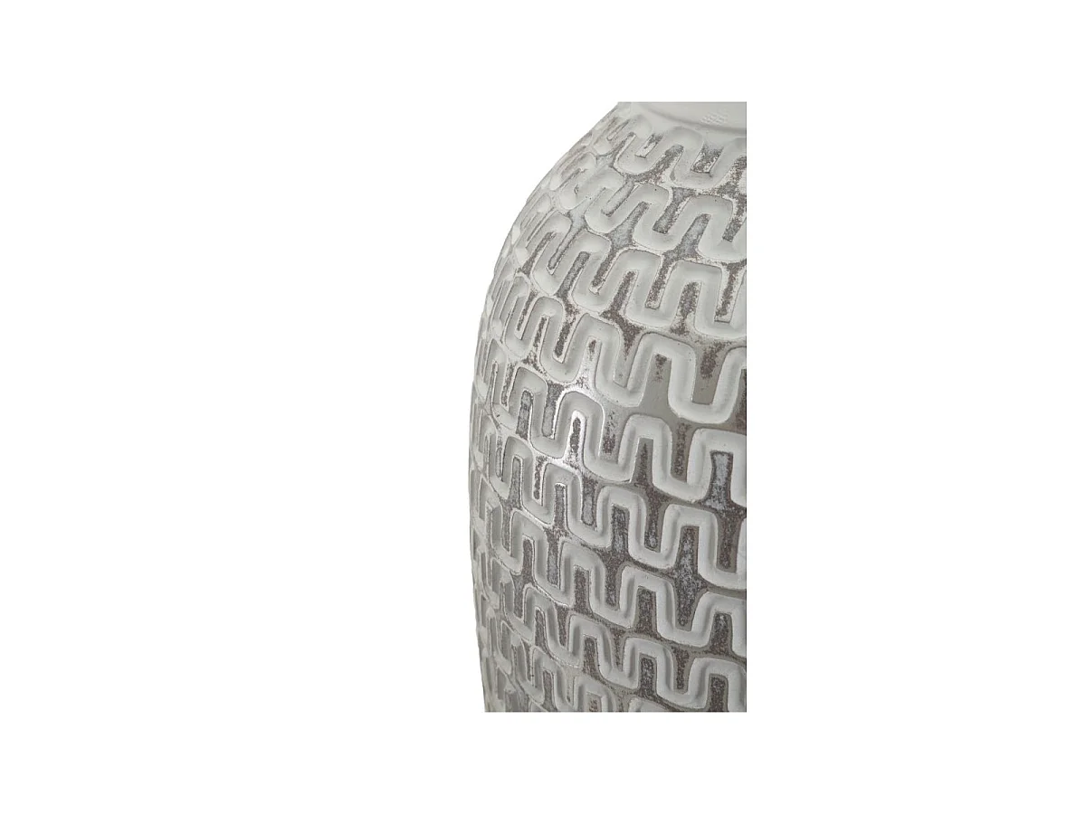 Vase Déco en Résine "Wave" 43cm Blanc