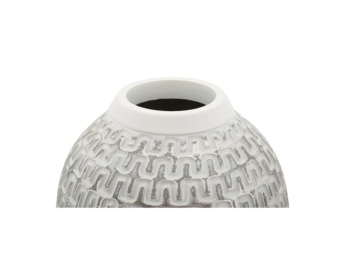 Vase Déco en Résine "Wave" 43cm Blanc