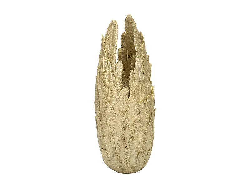 Vase Design Plumes "Feathers" 80cm Or