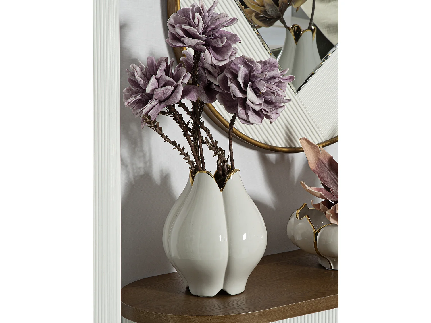 Vase Design en Céramique "Potter" 27cm Blanc