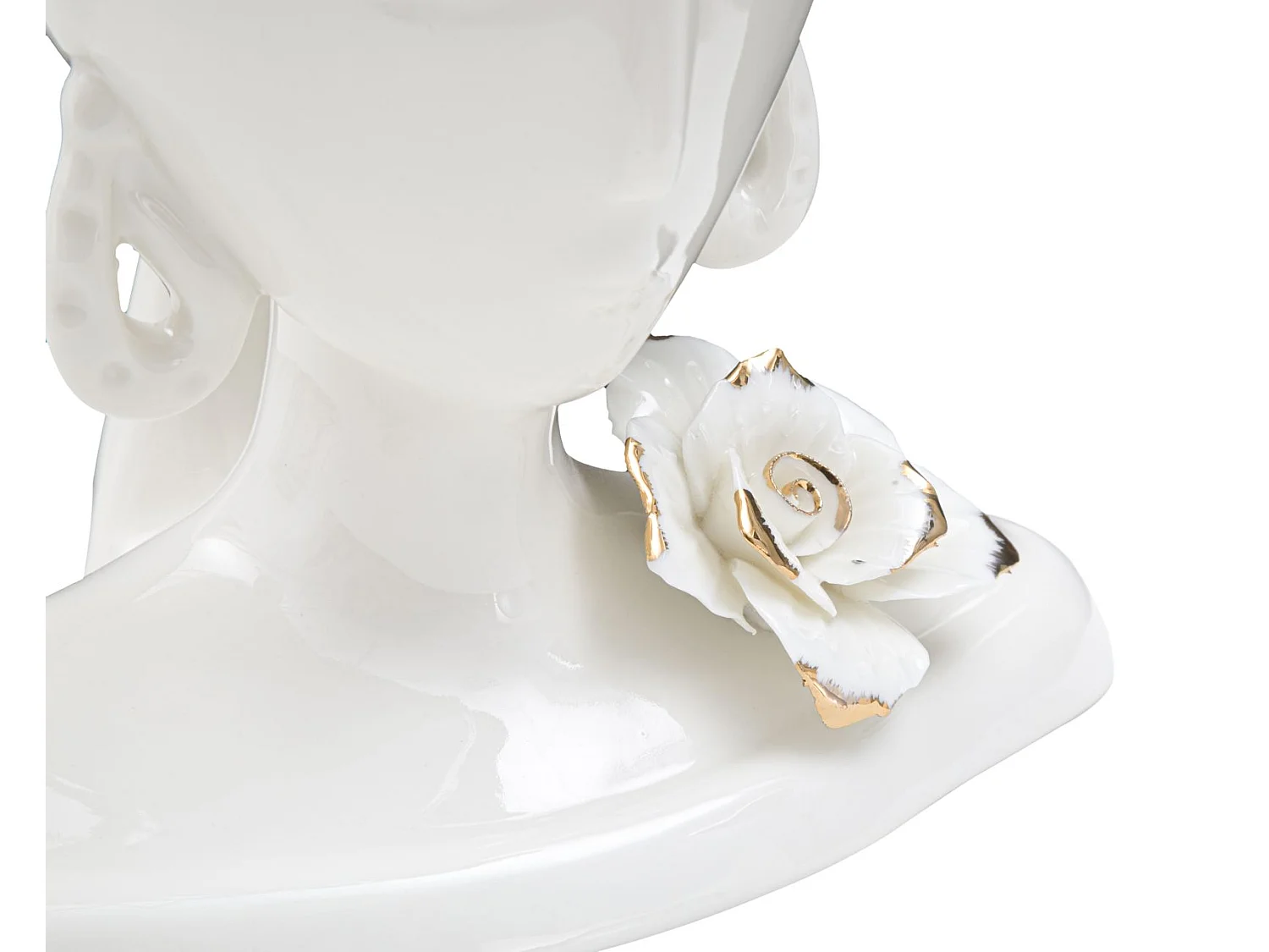 Vase Déco en Porcelaine "Woman Young" 21cm Blanc