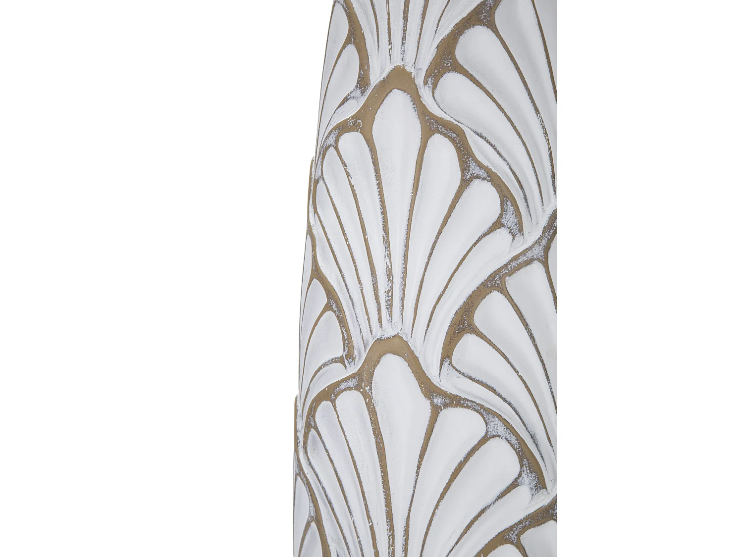 Vaso in resina bianco con decori in rilievo Ø cm 18,5x55