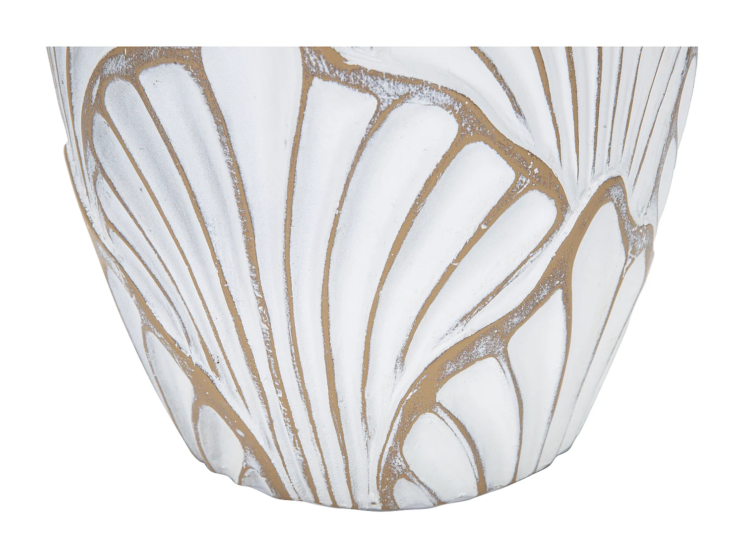 Vaso in resina bianco con decori in rilievo Ø cm 18,5x55