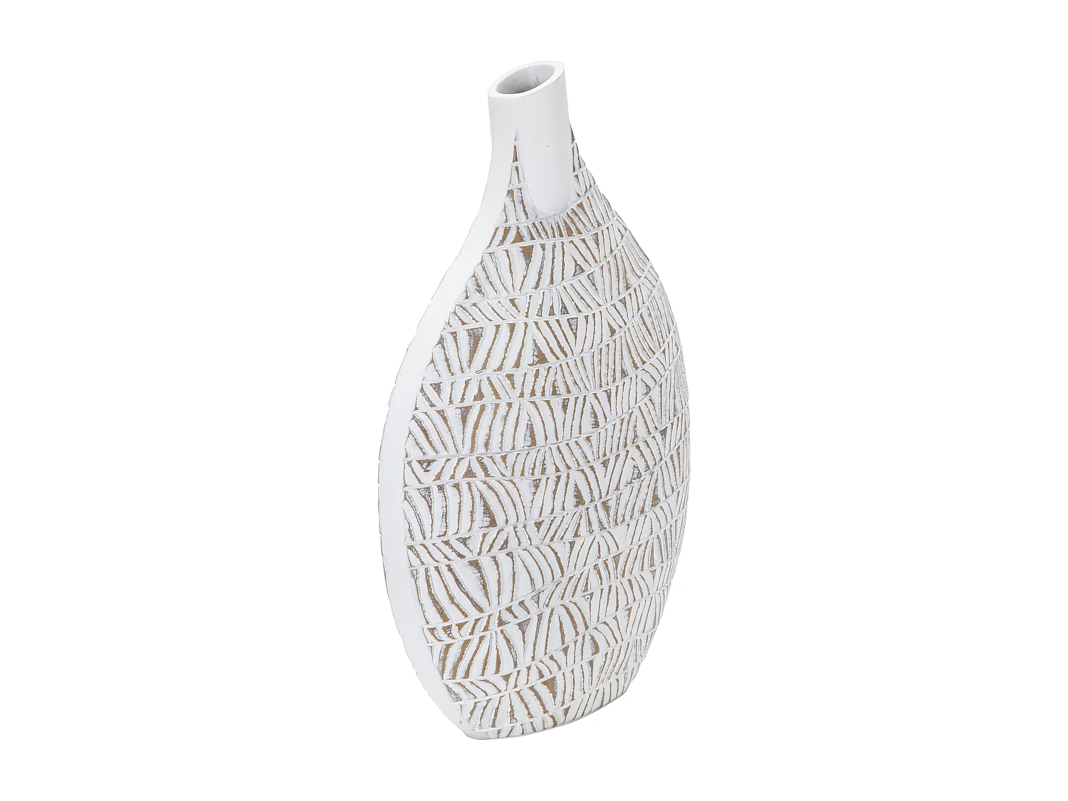 Vase Déco Abstrait "Nairobi" 46cm Blanc