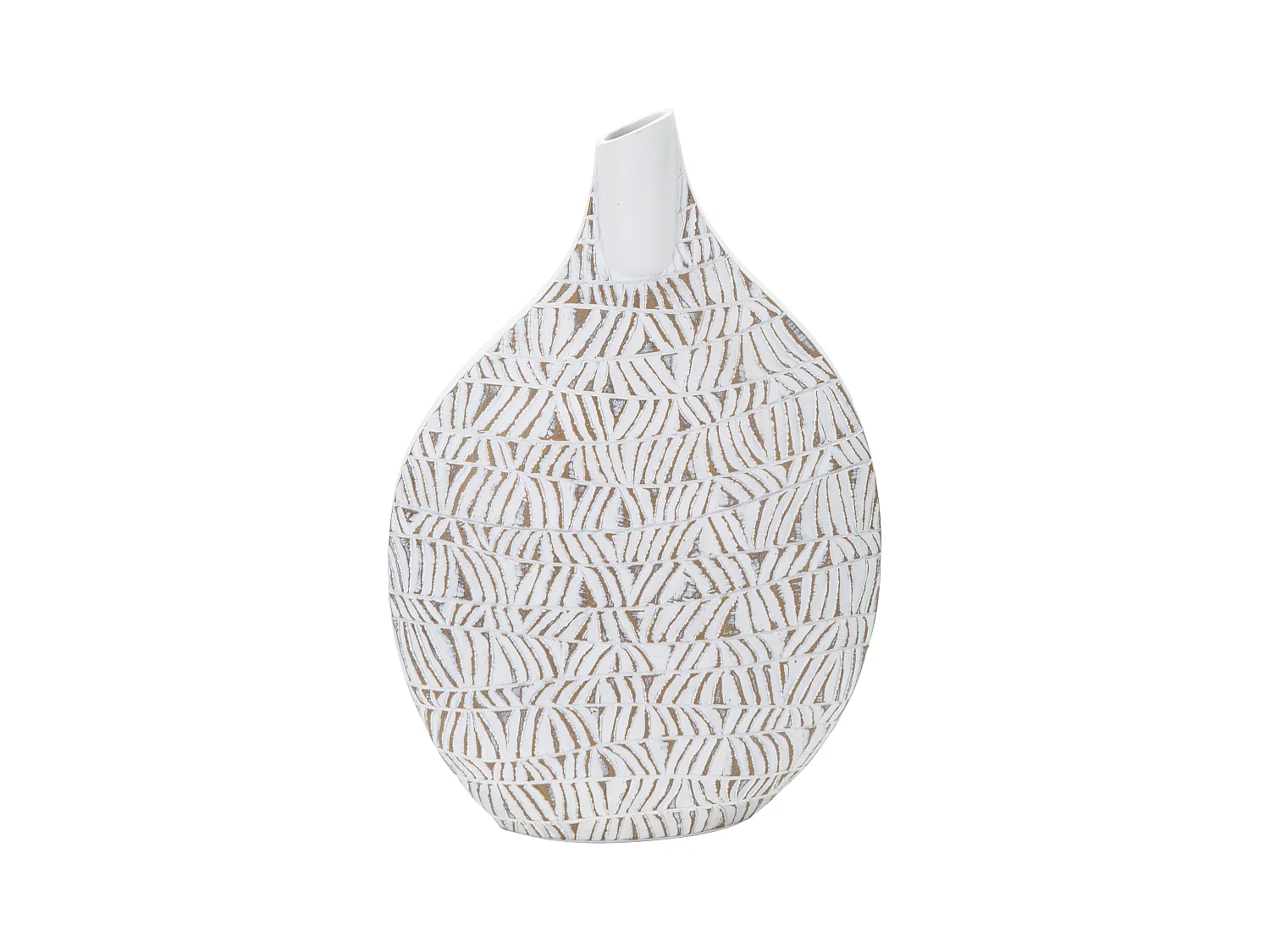 Vase Nairobi en Polyresine - Décorations Abstraites et Géométriques - 30,5x11,5x46,5 cm