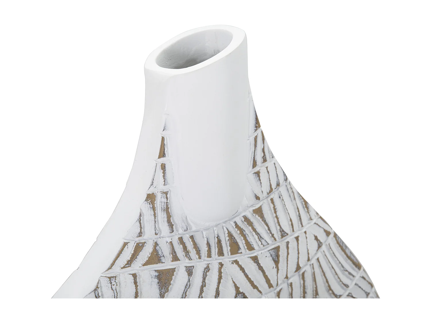 Vase Déco Abstrait "Nairobi" 46cm Blanc