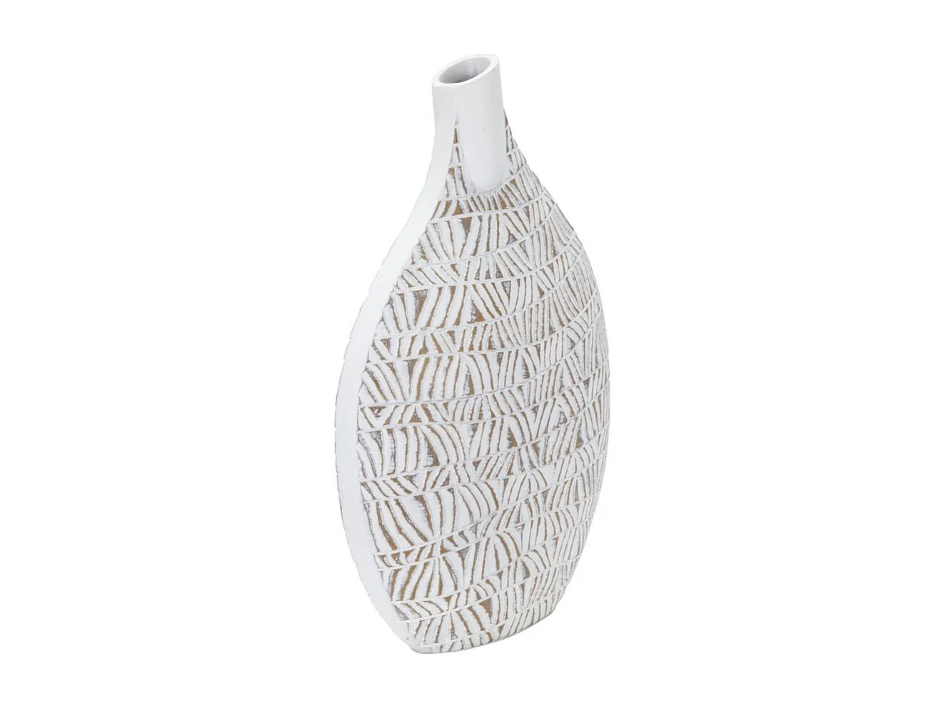Vase Déco Abstrait "Nairobi" 46cm Blanc
