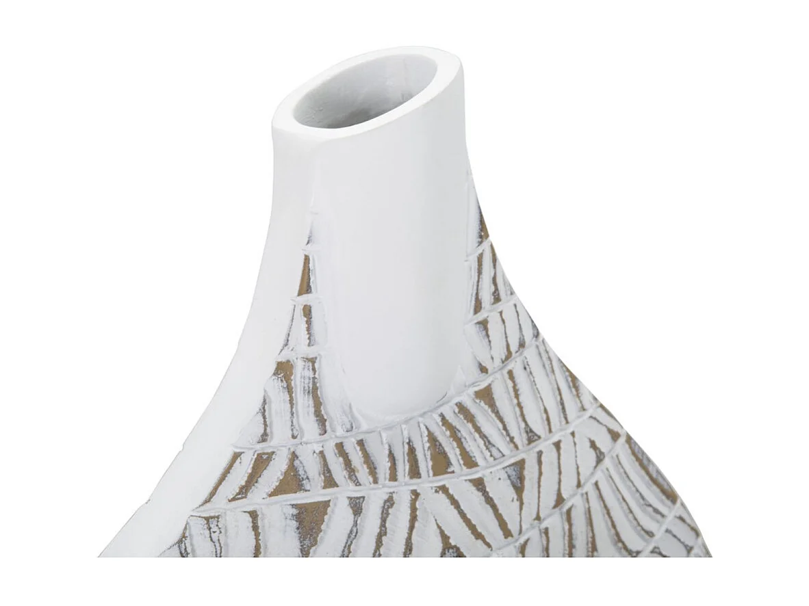 Vase Déco Abstrait "Nairobi" 46cm Blanc