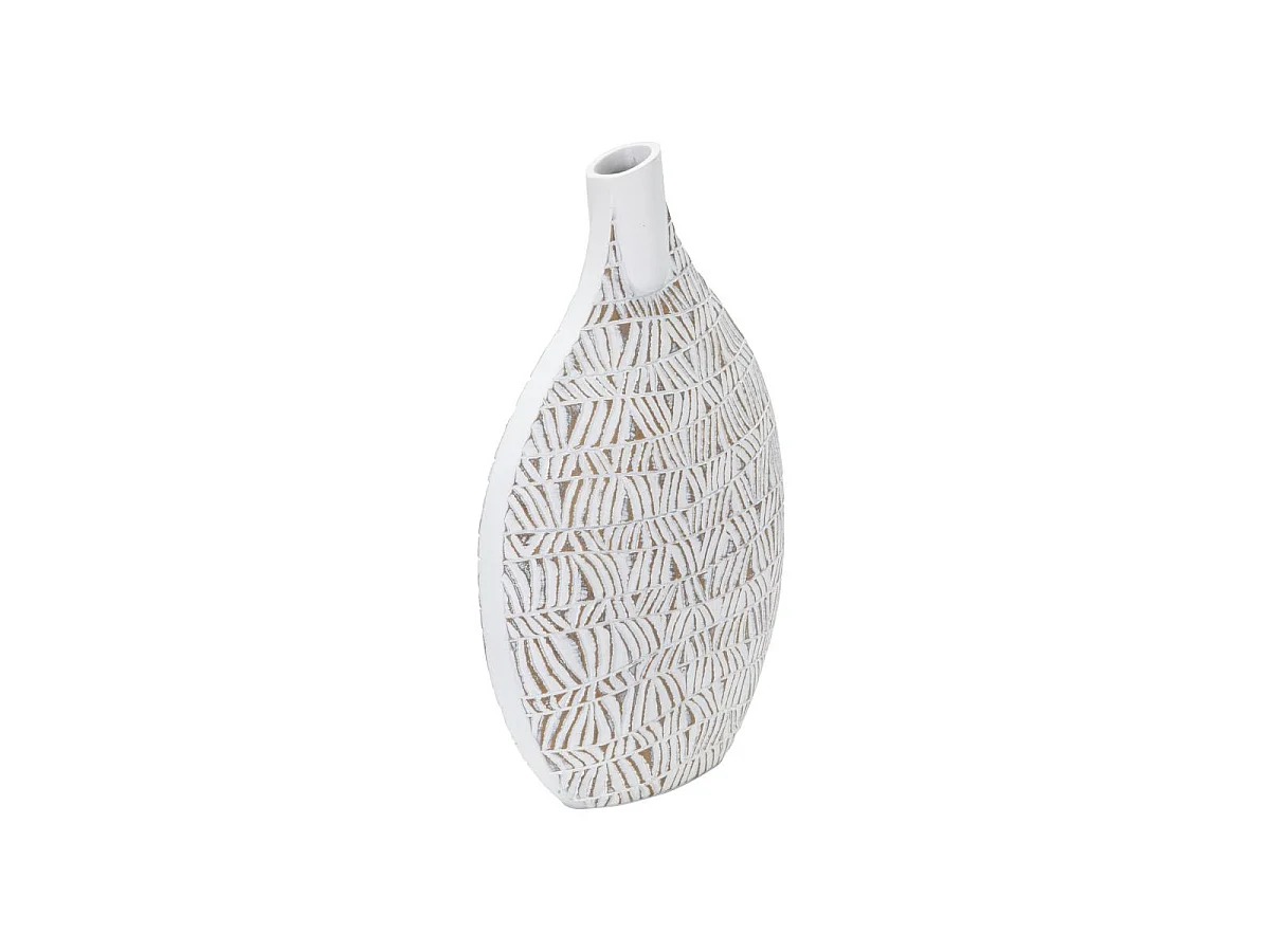 Vase Déco Abstrait "Nairobi" 46cm Blanc