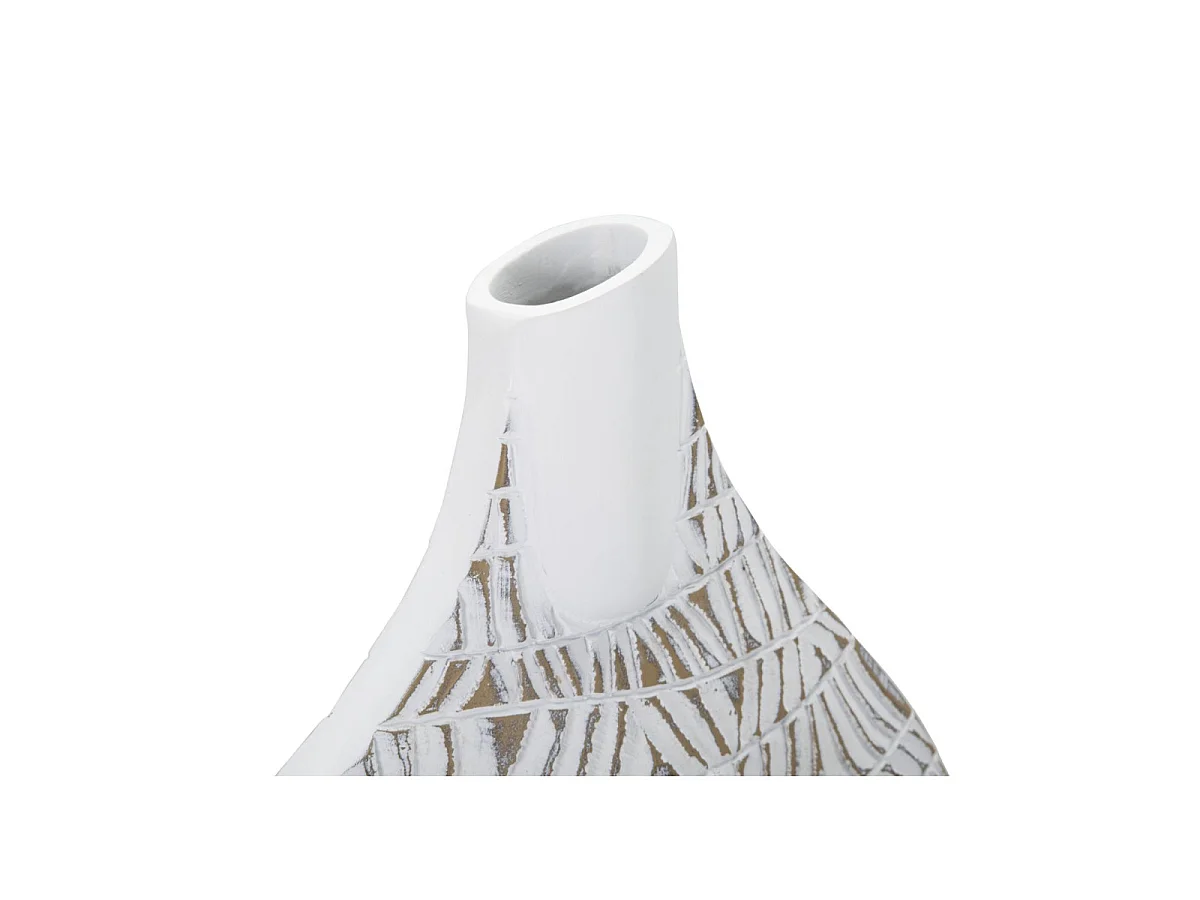 Vase Déco Abstrait "Nairobi" 46cm Blanc