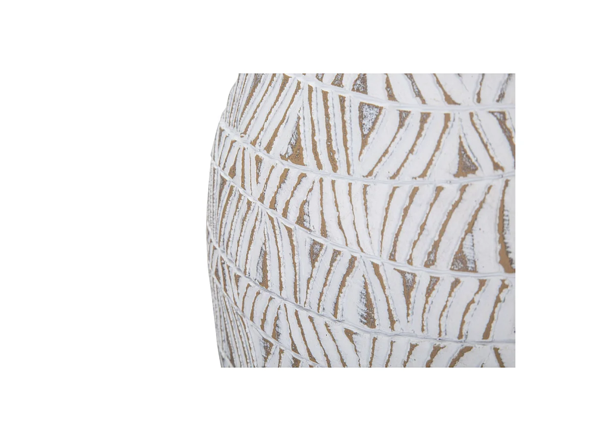 Vase Déco Abstrait "Nairobi" 46cm Blanc