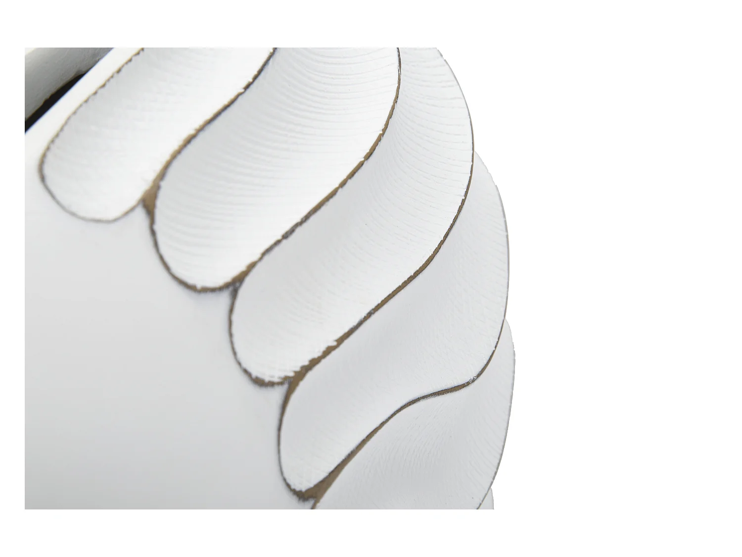 Vaso in resina bianco con decori in rilievo cm 34x11,5x24,5