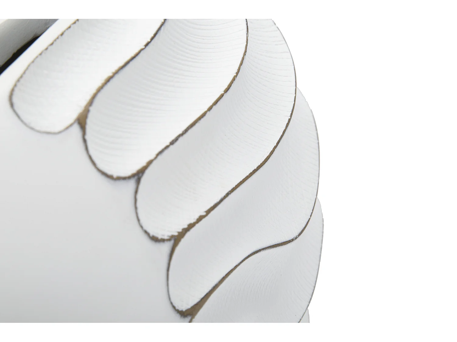 Vase Design en Relief "Lines" 34cm Blanc