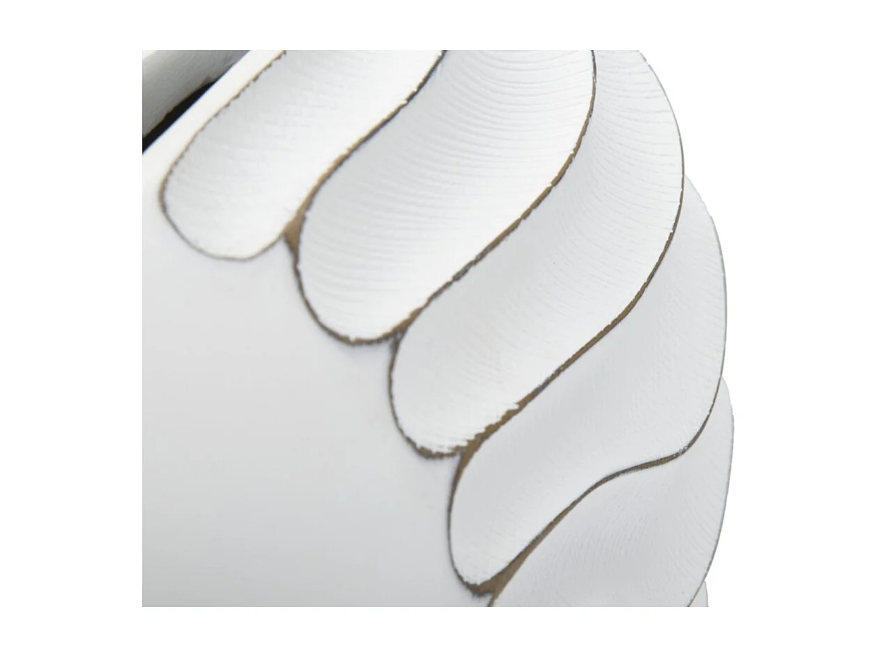 Vase Design en Relief "Lines" 34cm Blanc