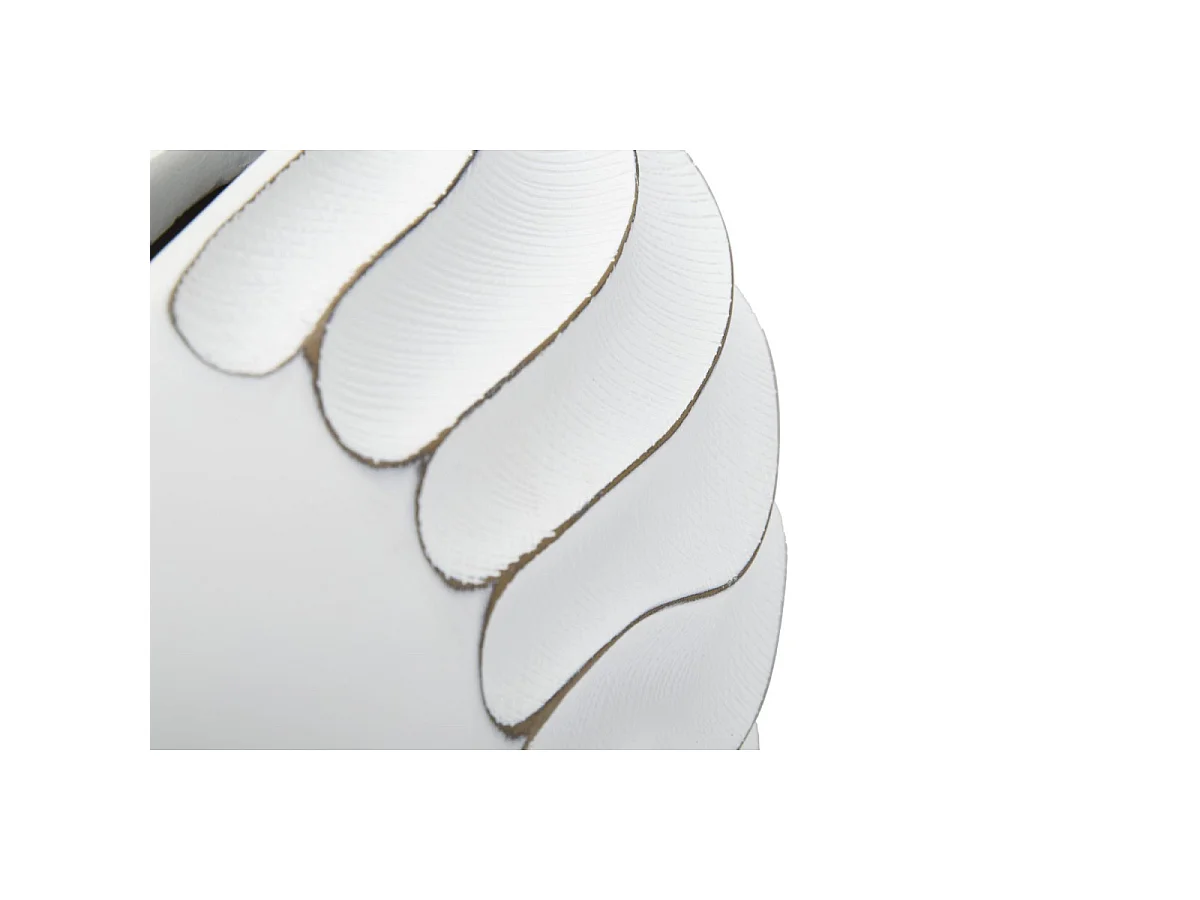 Vase Design en Relief "Lines" 34cm Blanc