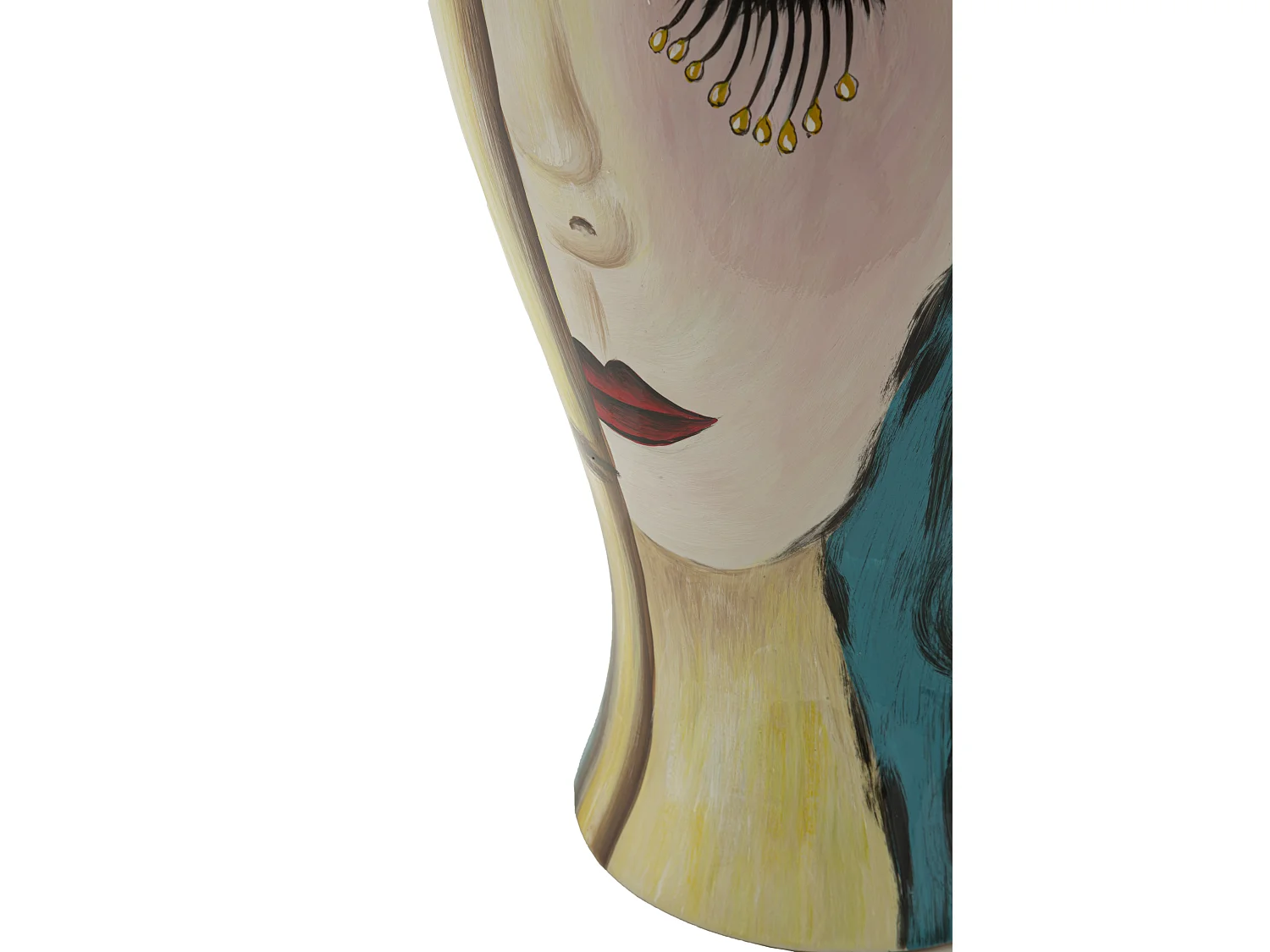 Vase Déco en Céramique "Art Face" 50cm Multicolore