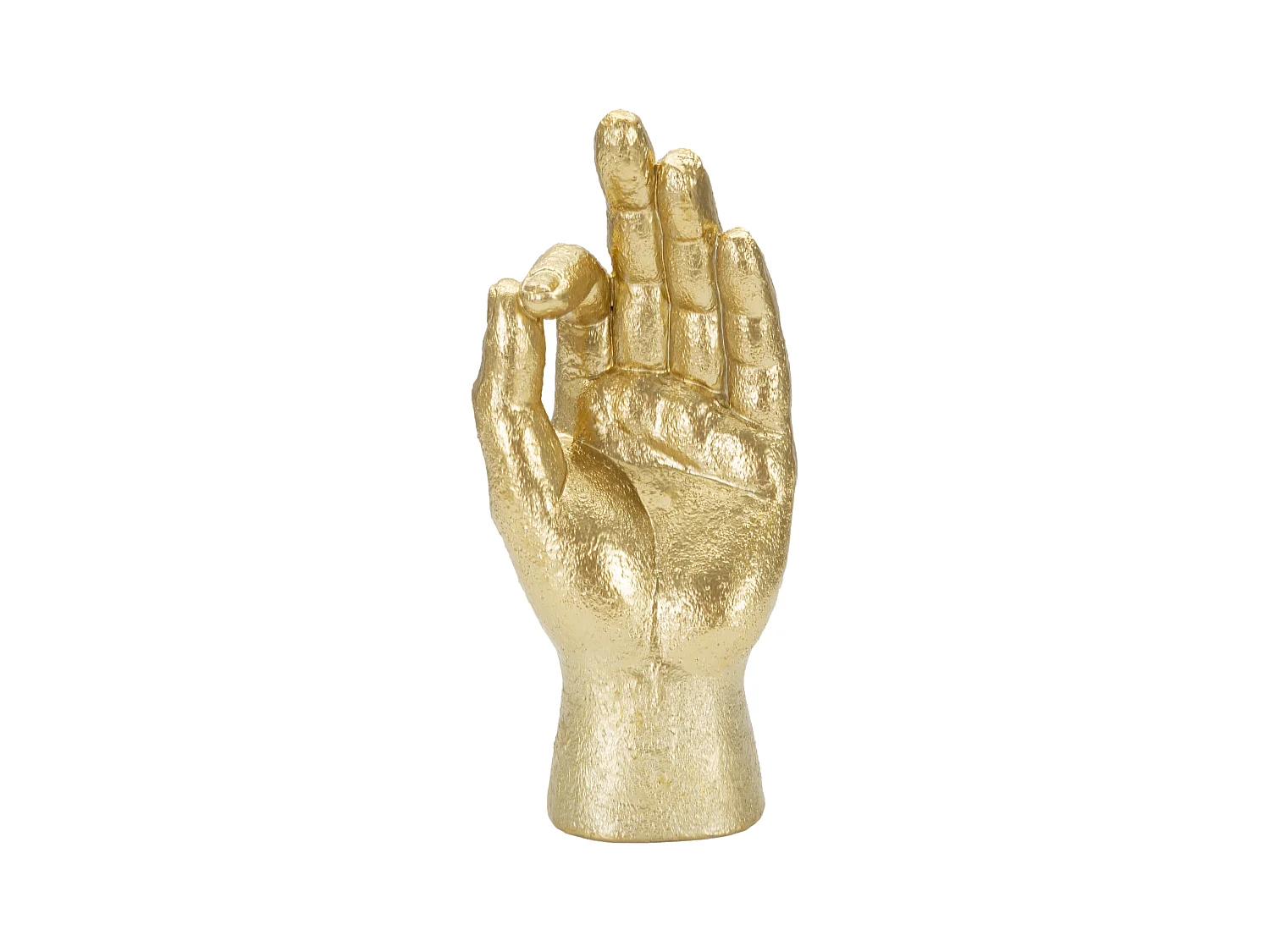 Sculpture dorée "OK" en forme de main, 10x7x22,5 cm - Décoration moderne en résine