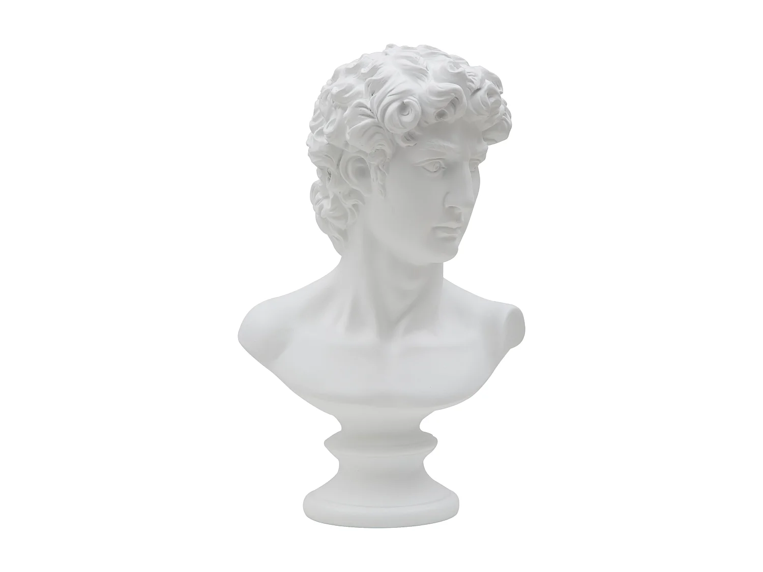 Buste Tête Masculine "Roman" 34cm Blanc