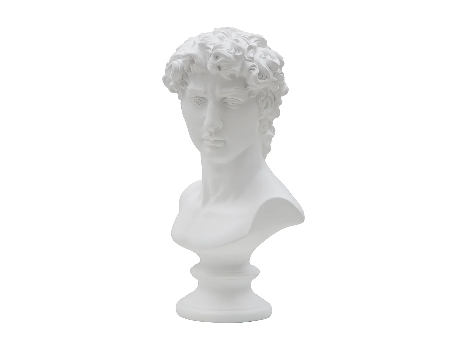 Buste Tête Masculine "Roman" 34cm Blanc