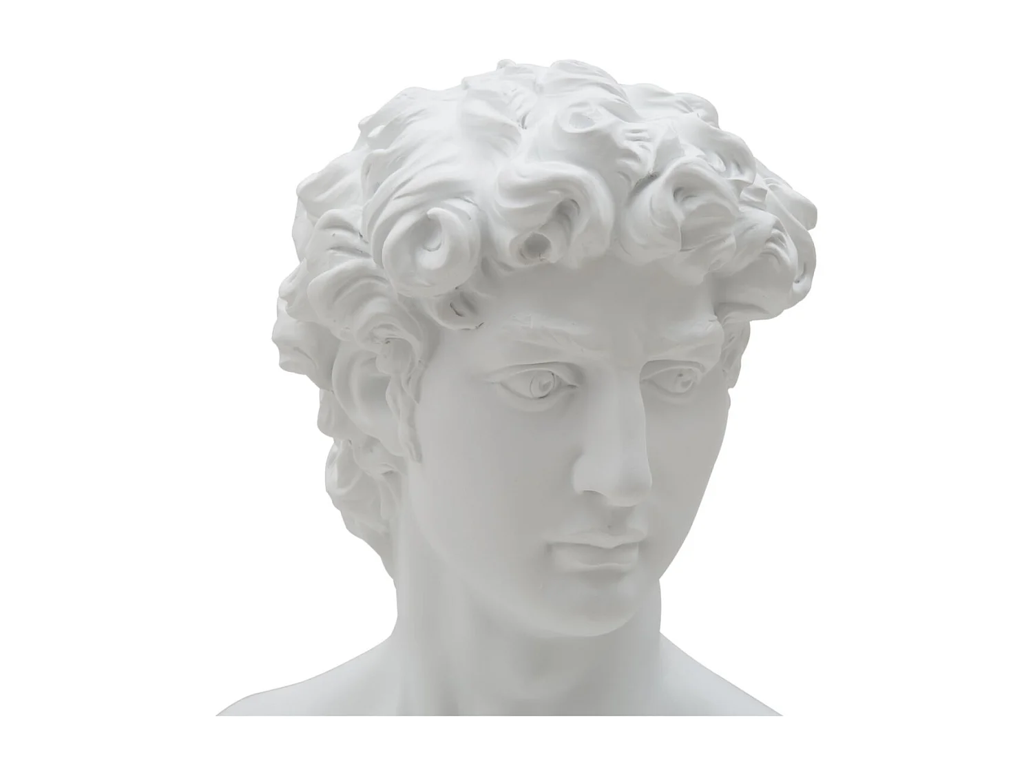Buste Tête Masculine "Roman" 34cm Blanc