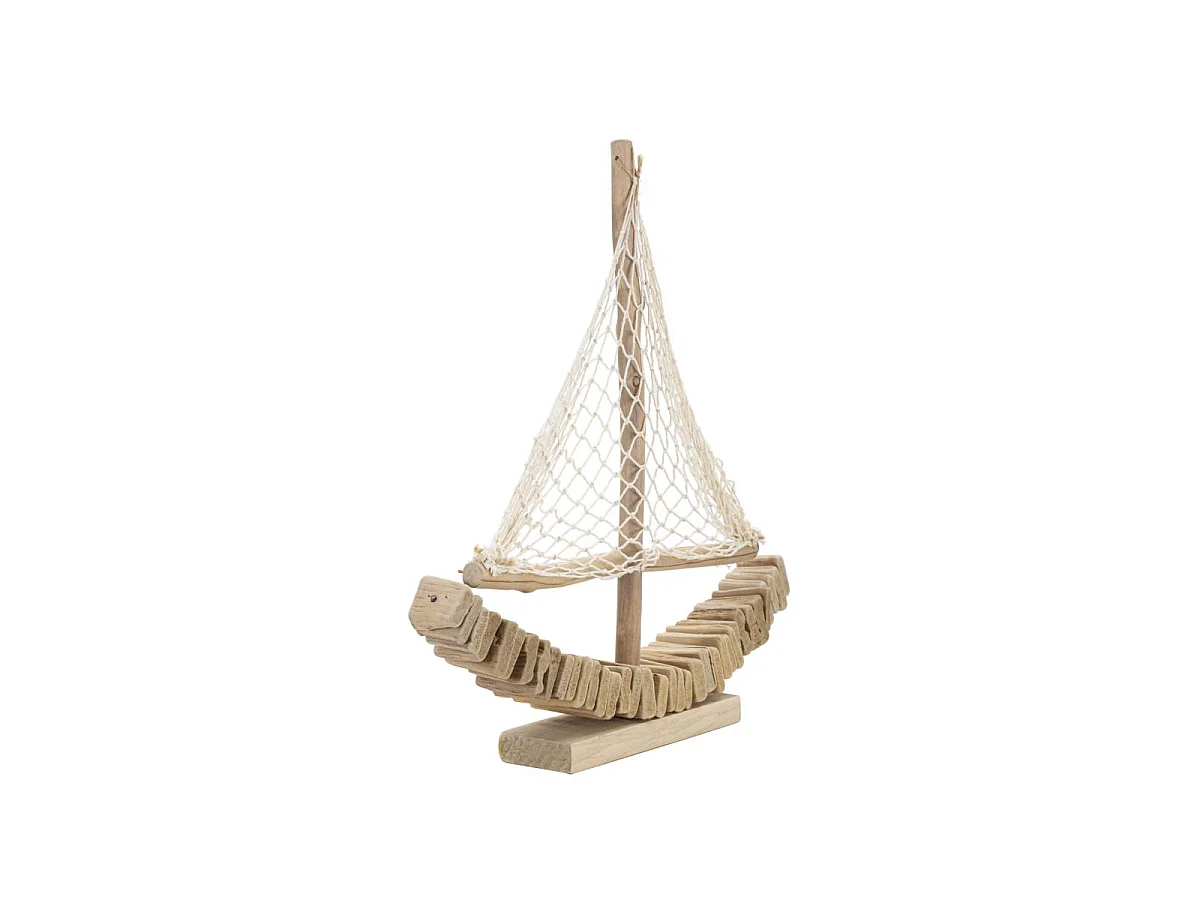 Bruine houten boot 45x7x45 cm