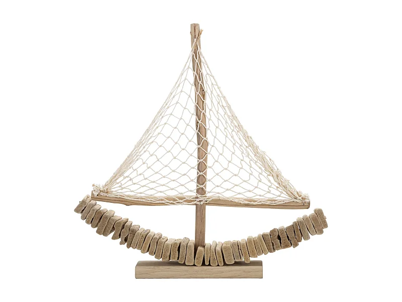 Bruine houten boot 45x7x45 cm